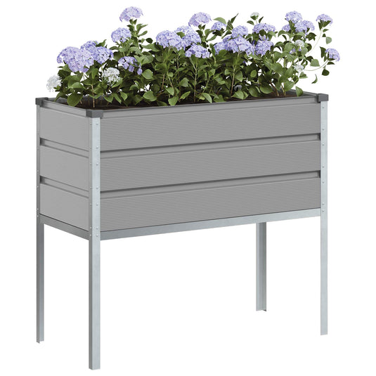 Vidaxl plantenbak lichtgrijs 100 x 45 x 90 cm gegalvaniseerd staal