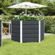 Vidaxl plantenbak antraciet 129 x 129 x 75 cm staal