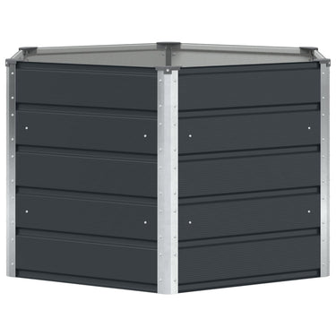 Vidaxl plantenbak antraciet 129 x 129 x 75 cm staal