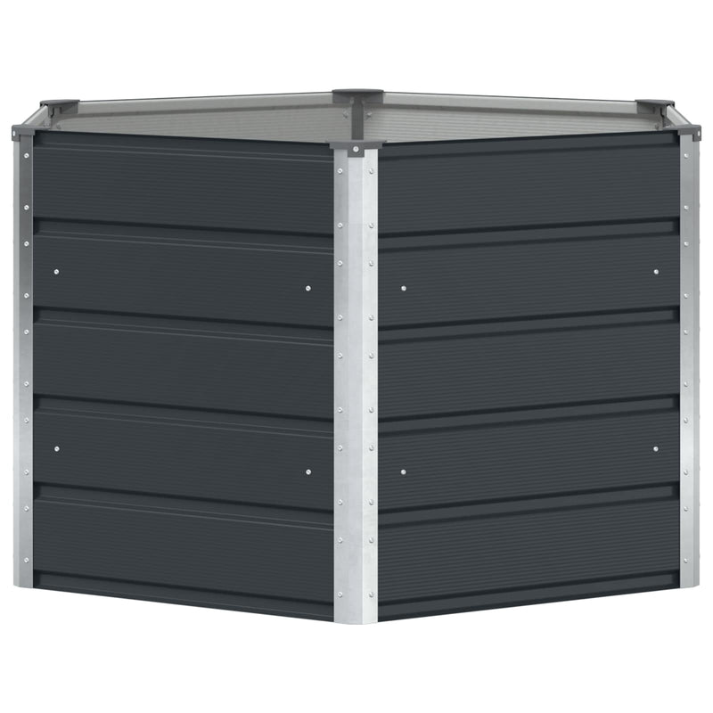 Load image into Gallery viewer, Vidaxl plantenbak antraciet 129 x 129 x 75 cm staal
