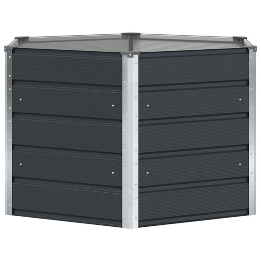 Vidaxl plantenbak antraciet 129 x 129 x 75 cm staal