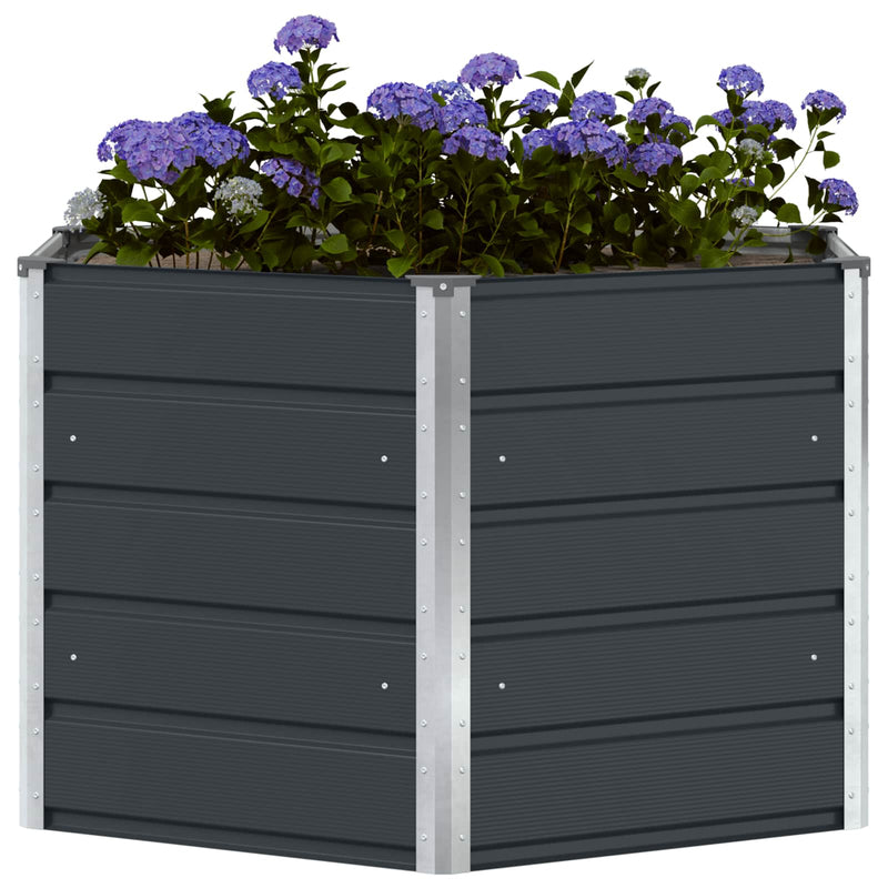 Load image into Gallery viewer, Vidaxl plantenbak antraciet 129 x 129 x 75 cm staal
