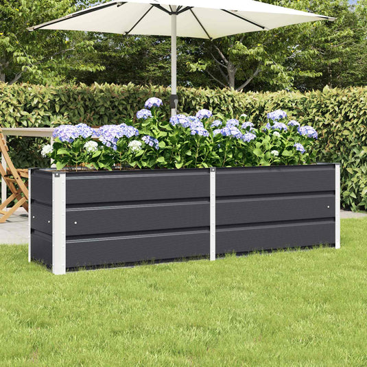 Vidaxl plantenbak antraciet 160 x 40 x 45 cm staal