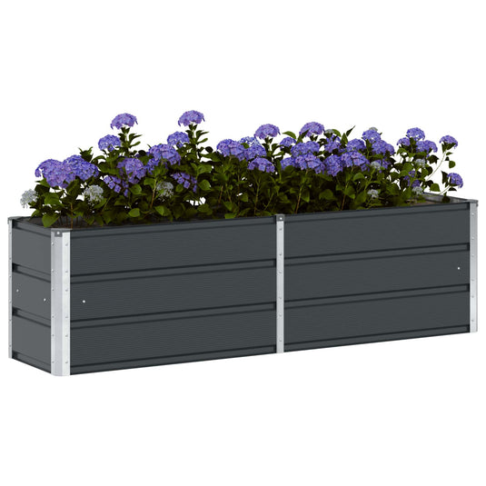Vidaxl plantenbak antraciet 160 x 40 x 45 cm staal