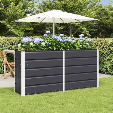 Vidaxl plantenbak antraciet 160 x 40 x 75 cm staal
