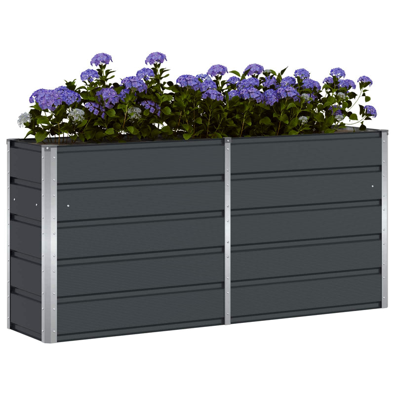 Load image into Gallery viewer, Vidaxl plantenbak antraciet 160 x 40 x 75 cm staal
