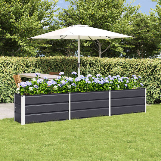 Vidaxl plantenbak antraciet 240 x 40 x 45 cm staal