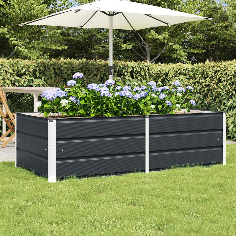 Load image into Gallery viewer, Vidaxl plantenbak antraciet 160 x 80 x 45 cm staal
