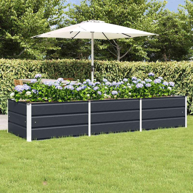 Load image into Gallery viewer, Vidaxl plantenbak antraciet 240 x 80 x 45 cm staal
