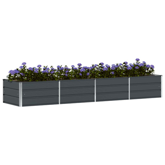 Vidaxl plantenbak antraciet 320 x 80 x 45 cm staal