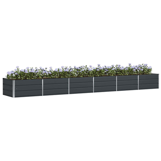 Vidaxl plantenbak antraciet 480 x 80 x 45 cm staal