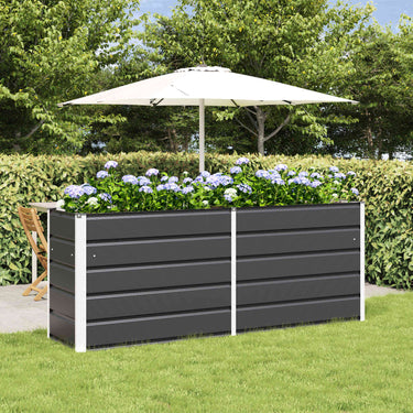 Vidaxl plantenbak antraciet 480 x 50 x 45 cm gegalvaniseerd staal