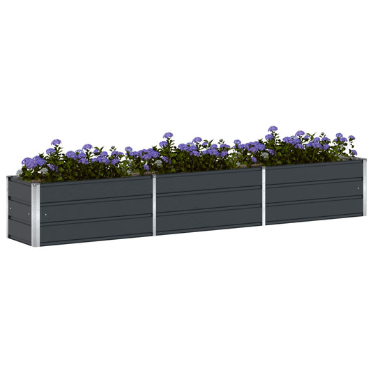 Vidaxl plantenbak antraciet 480 x 50 x 45 cm gegalvaniseerd staal