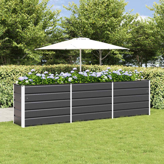 Vidaxl plantenbak antraciet 480 x 50 x 45 cm gegalvaniseerd staal