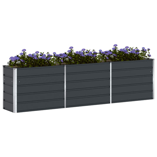 Vidaxl plantenbak antraciet 480 x 50 x 45 cm gegalvaniseerd staal