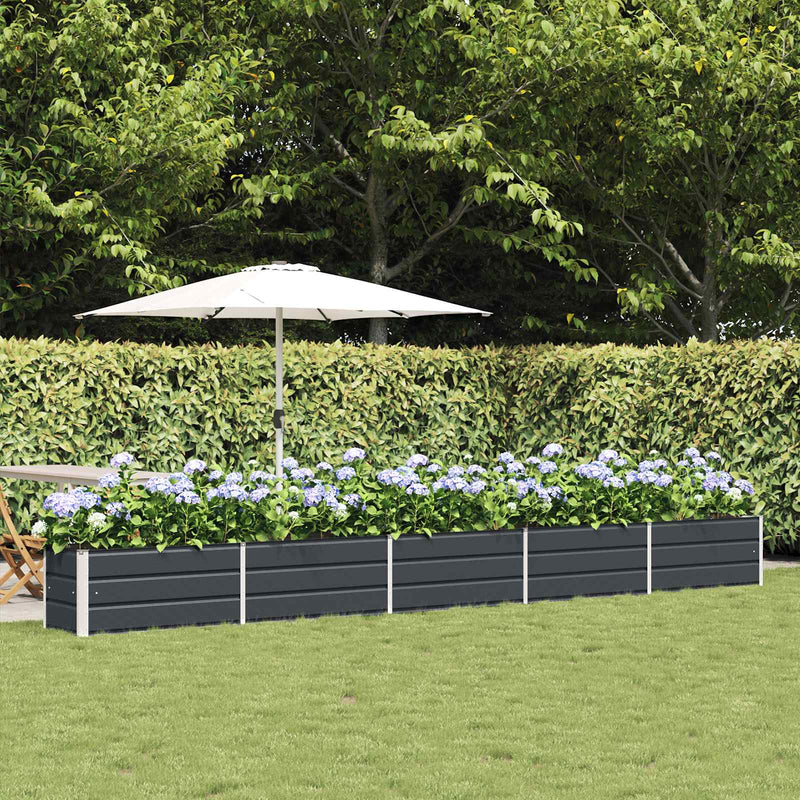 Load image into Gallery viewer, Vidaxl plantenbak antraciet 480 x 50 x 45 cm gegalvaniseerd staal
