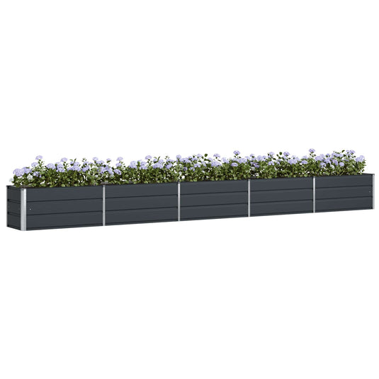Vidaxl plantenbak antraciet 480 x 50 x 45 cm gegalvaniseerd staal