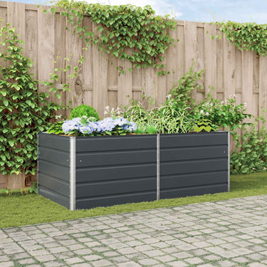 Vidaxl plantenbak antraciet 195 x 100 x 45 cm gegalvaniseerd staal