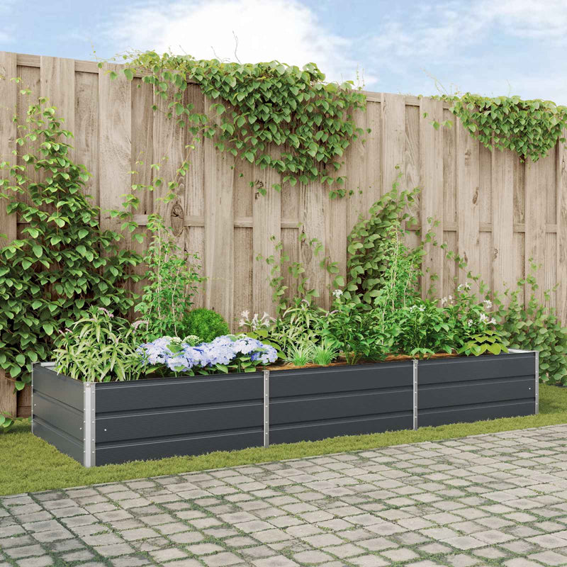 Load image into Gallery viewer, Vidaxl plantenbak antraciet 195 x 100 x 45 cm gegalvaniseerd staal
