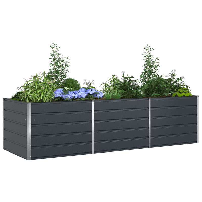Load image into Gallery viewer, Vidaxl plantenbak antraciet 195 x 100 x 45 cm gegalvaniseerd staal

