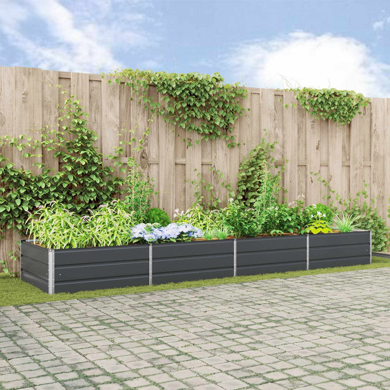Load image into Gallery viewer, Vidaxl plantenbak antraciet 195 x 100 x 45 cm gegalvaniseerd staal
