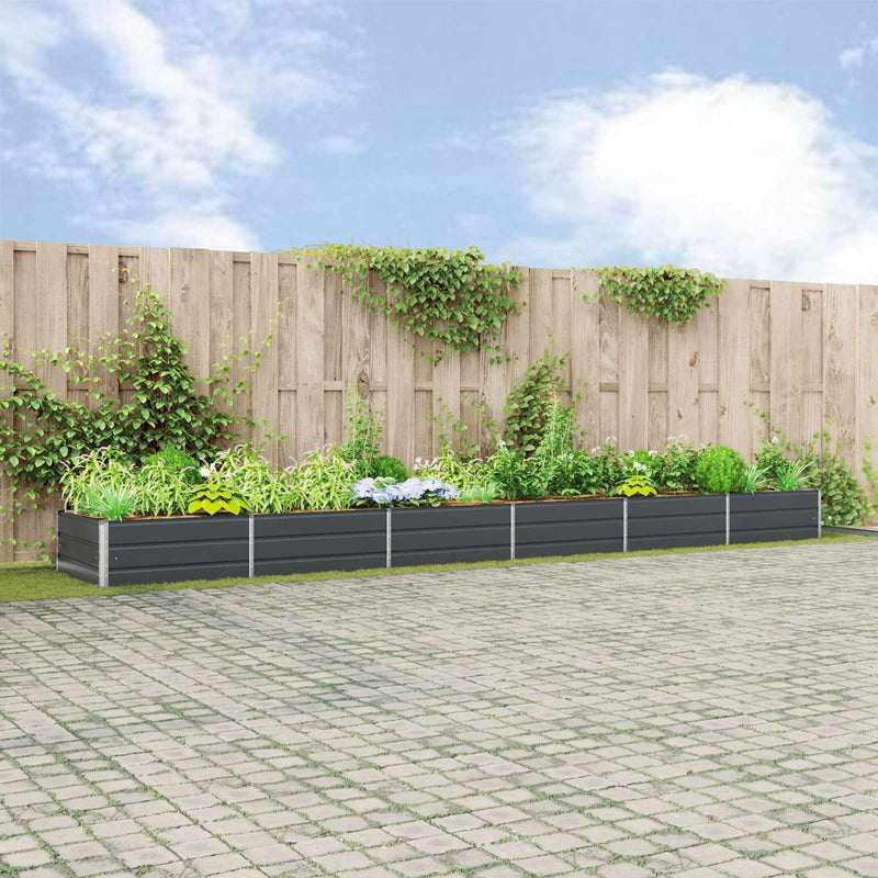 Load image into Gallery viewer, Vidaxl plantenbak antraciet 195 x 100 x 45 cm gegalvaniseerd staal
