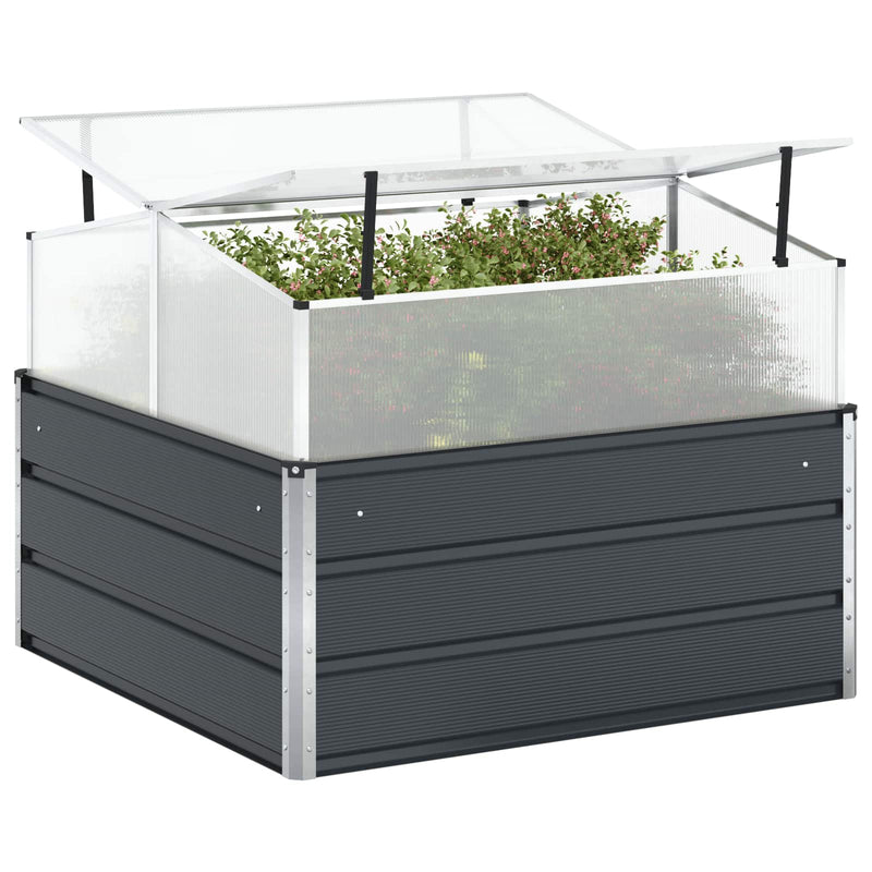 Load image into Gallery viewer, Vidaxl plantenbak antraciet 100 x 100 x 77 cm gegalvaniseerd staal
