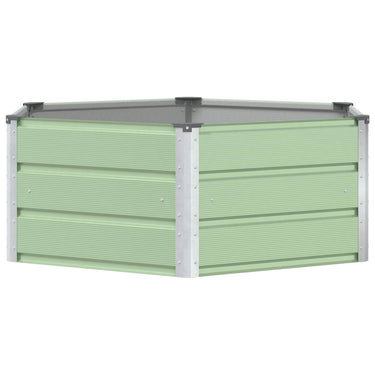 Vidaxl plantenbak pastel groen 129 x 129 x 45 cm staal