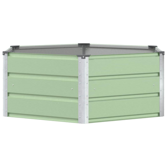 Vidaxl plantenbak pastel groen 129 x 129 x 45 cm staal