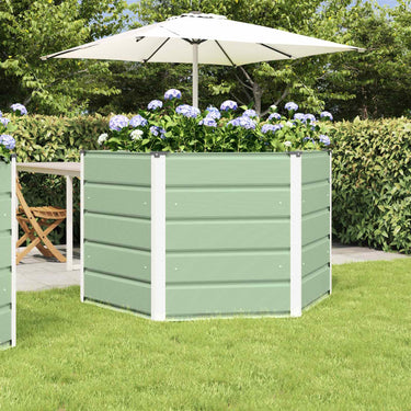 Vidaxl plantenbak pastel groen 129 x 129 x 75 cm staal