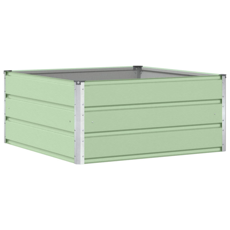 Load image into Gallery viewer, Vidaxl plantenbak pastelgroen 100 x 100 x 45 cm staal
