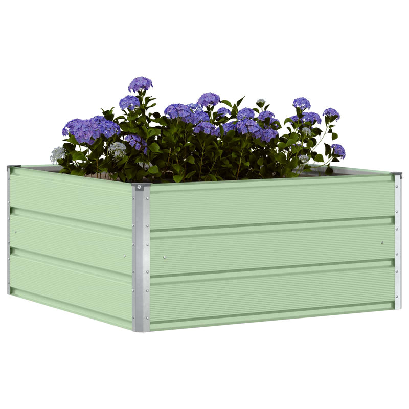 Load image into Gallery viewer, Vidaxl plantenbak pastelgroen 100 x 100 x 45 cm staal
