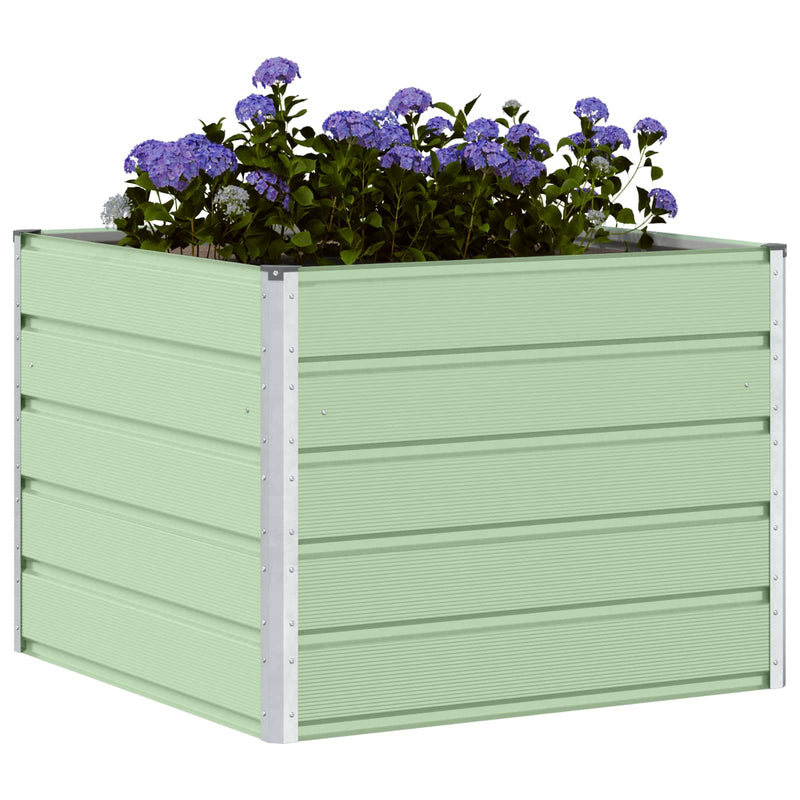 Load image into Gallery viewer, Vidaxl plantenbak pastelgroen 100 x 100 x 75 cm staal
