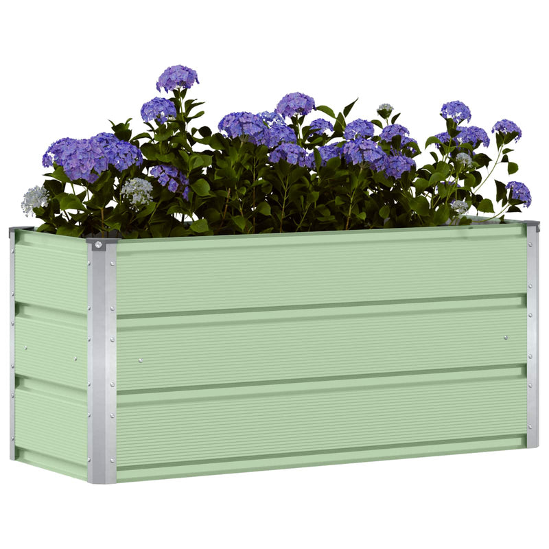 Load image into Gallery viewer, Vidaxl plantenbak groen 100 x 40 x 45 cm staal
