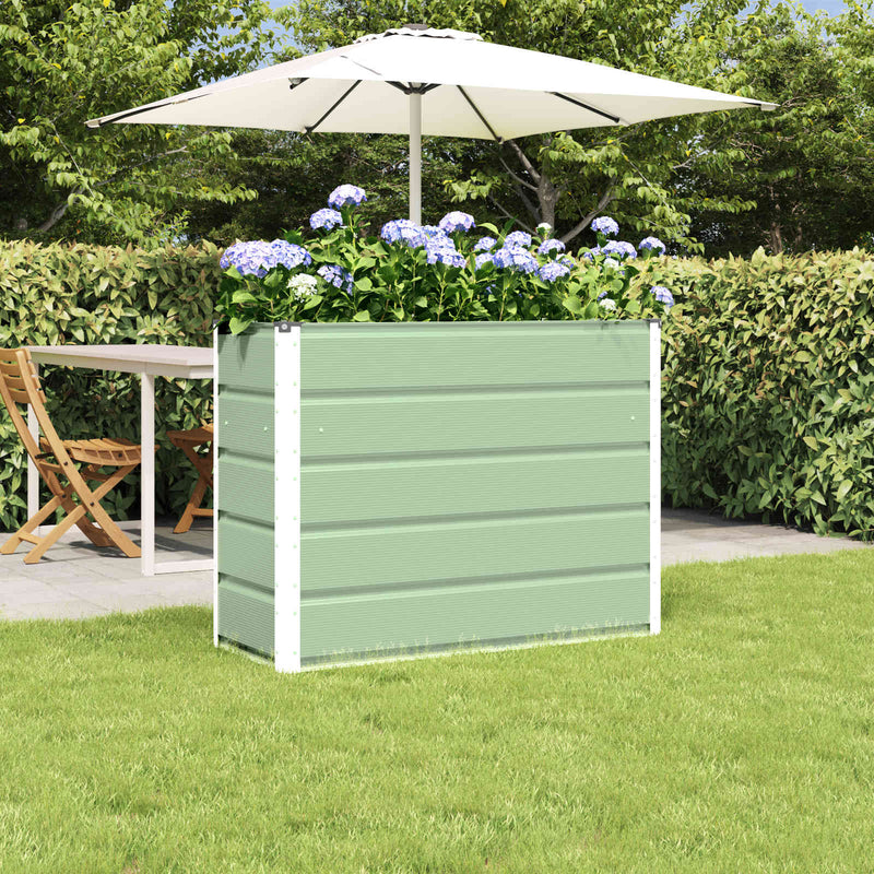 Load image into Gallery viewer, Vidaxl plantenbak groen 100 x 40 x 75 cm staal
