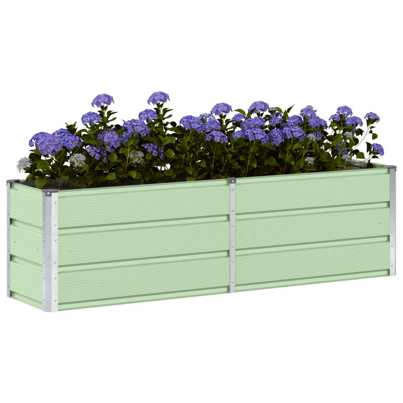 Load image into Gallery viewer, Vidaxl plantenbak groen 160 x 40 x 45 cm staal
