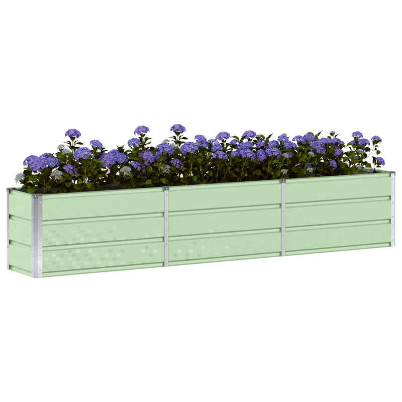 Load image into Gallery viewer, Vidaxl plantenbak groen 240 x 40 x 45 cm staal
