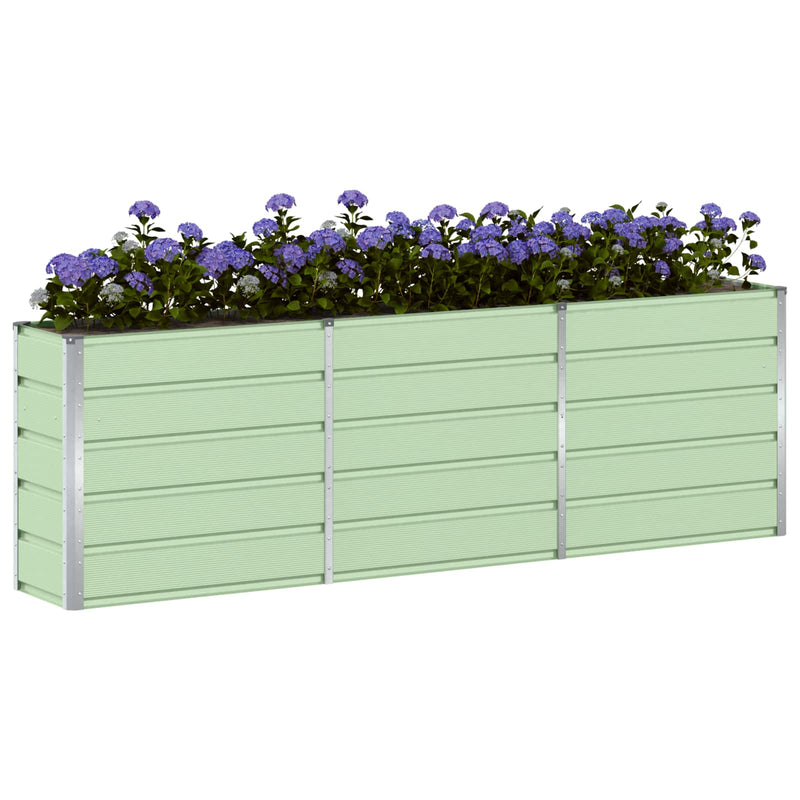 Load image into Gallery viewer, Vidaxl plantenbak groen 160 x 40 x 75 cm staal
