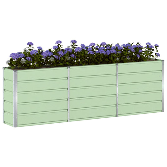 Vidaxl plantenbak groen 160 x 40 x 75 cm staal