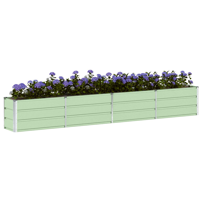 Load image into Gallery viewer, Vidaxl plantenbak groen 320 x 40 x 45 cm staal
