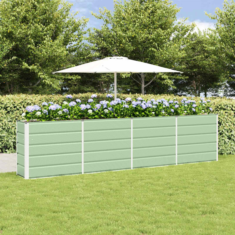 Load image into Gallery viewer, Vidaxl plantenbak groen 160 x 40 x 75 cm staal
