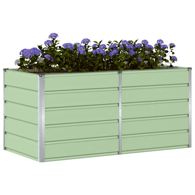 Load image into Gallery viewer, Vidaxl plantenbak groen 160 x 80 x 75 cm staal
