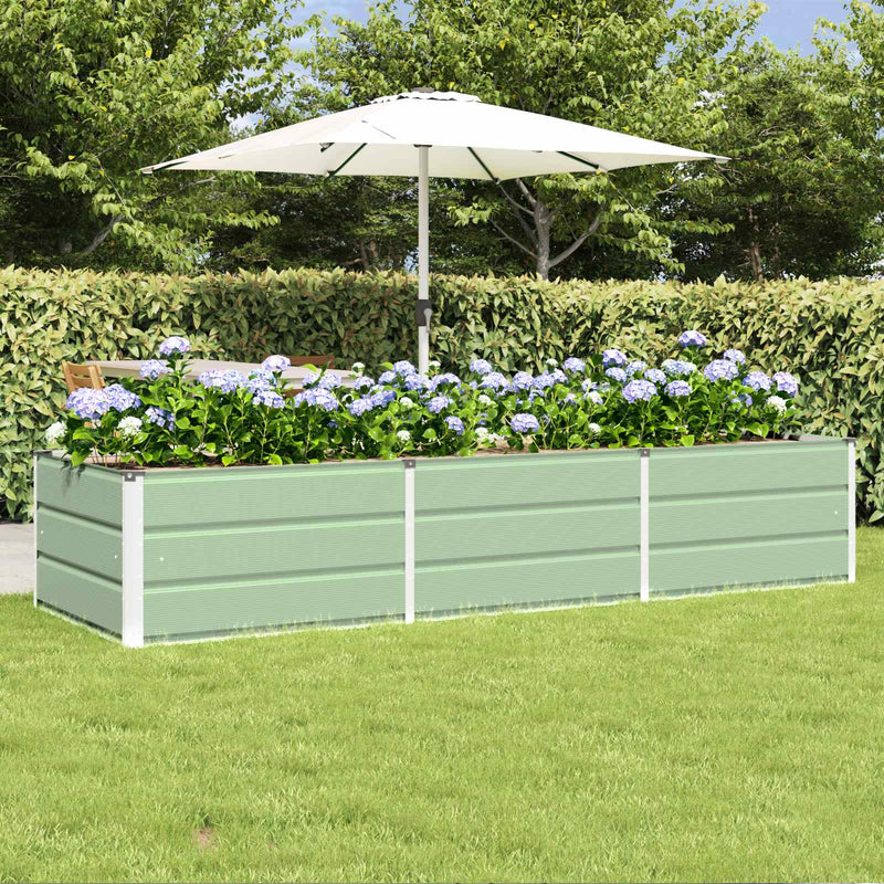 Load image into Gallery viewer, Vidaxl plantenbak groen 240 x 80 x 45 cm staal
