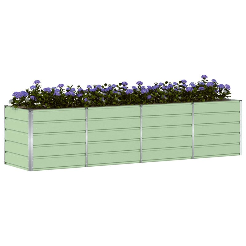 Load image into Gallery viewer, Vidaxl plantenbak groen 240 x 80 x 75 cm staal
