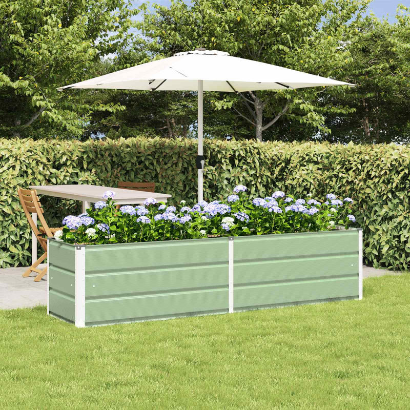 Load image into Gallery viewer, Vidaxl plantenbak pastelgroen 480 x 50 x 45 cm gegalvaniseerd staal
