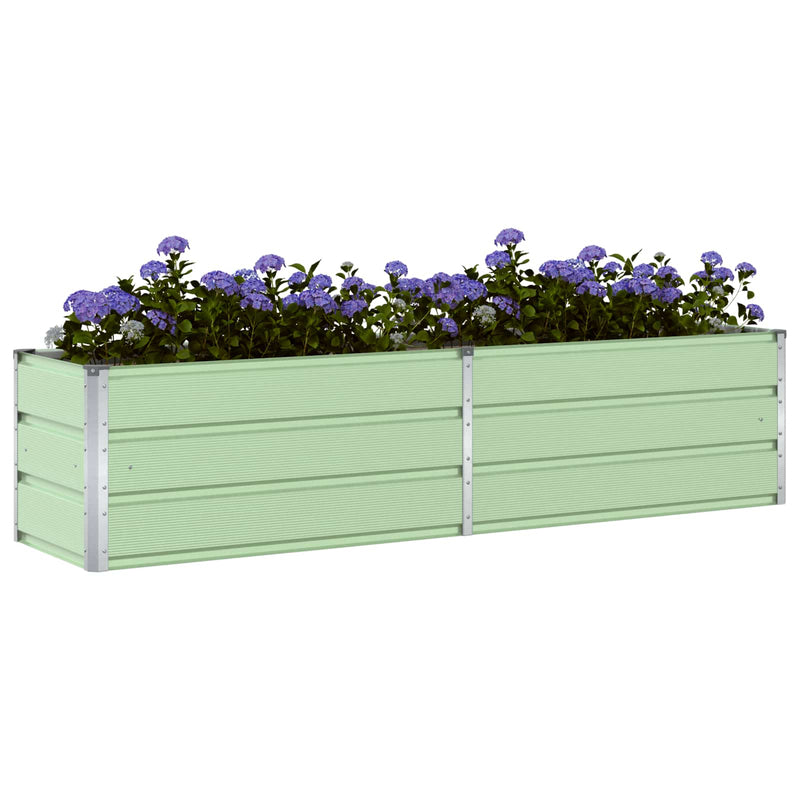 Load image into Gallery viewer, Vidaxl plantenbak pastelgroen 480 x 50 x 45 cm gegalvaniseerd staal
