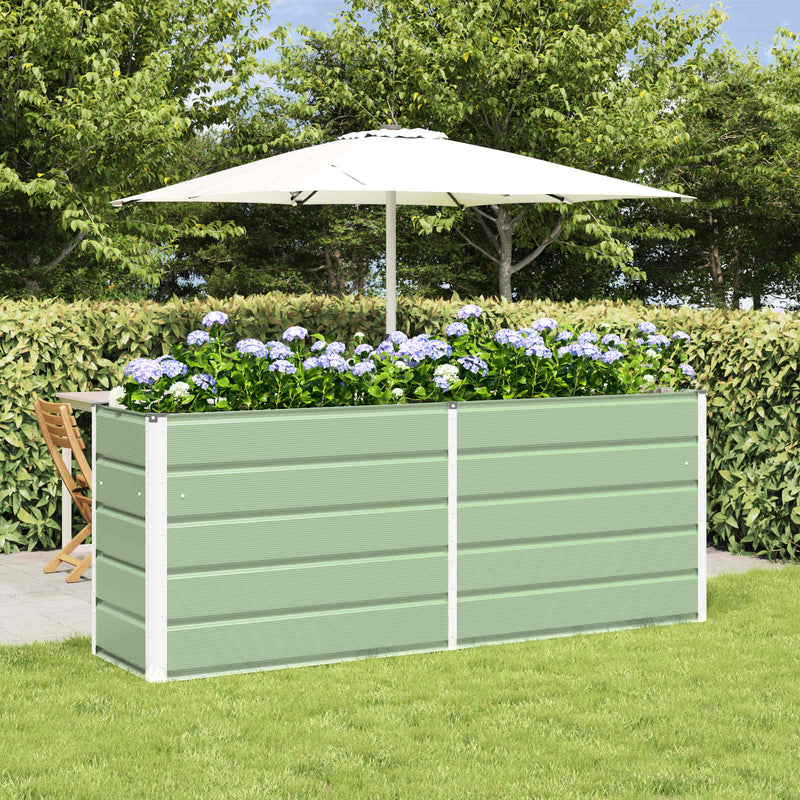 Load image into Gallery viewer, Vidaxl plantenbak pastelgroen 480 x 50 x 45 cm gegalvaniseerd staal
