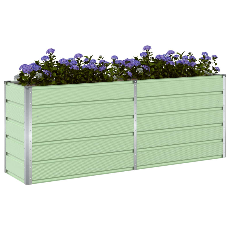 Load image into Gallery viewer, Vidaxl plantenbak pastelgroen 480 x 50 x 45 cm gegalvaniseerd staal

