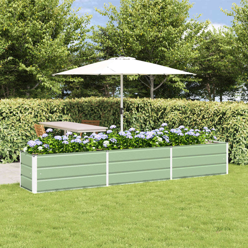Load image into Gallery viewer, Vidaxl plantenbak pastelgroen 480 x 50 x 45 cm gegalvaniseerd staal
