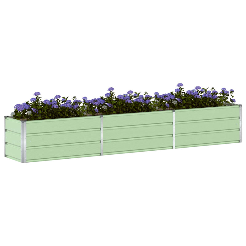 Load image into Gallery viewer, Vidaxl plantenbak pastelgroen 480 x 50 x 45 cm gegalvaniseerd staal
